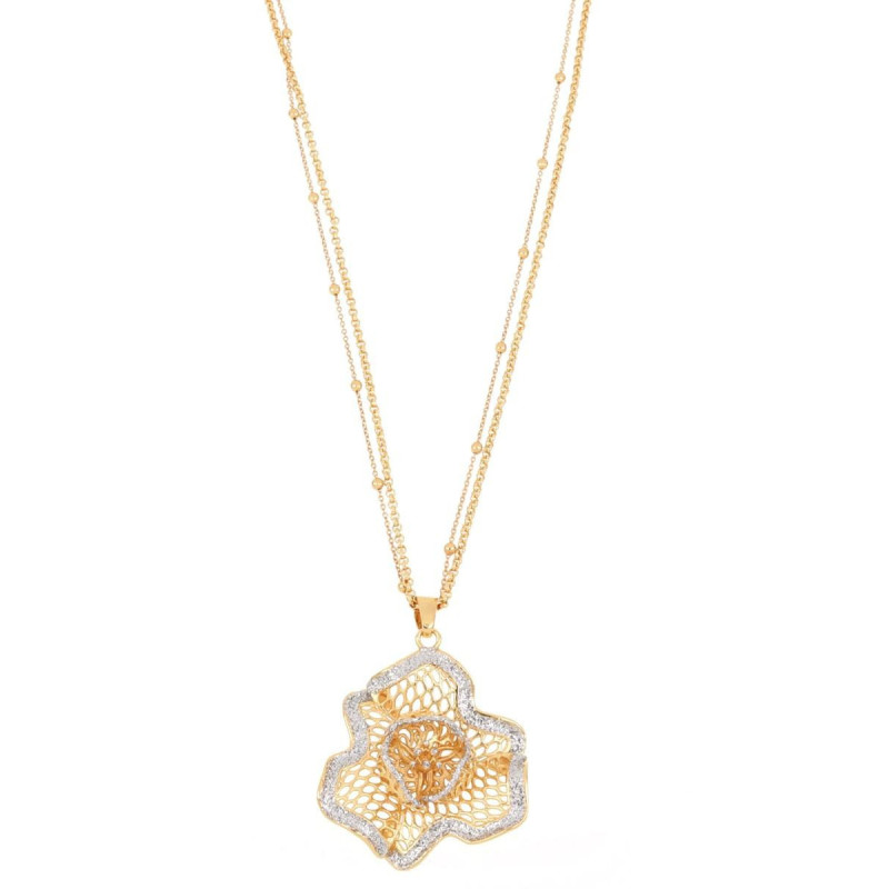 PENDENTE "AMAZZONE" DORATO IN OTTONE FIORE