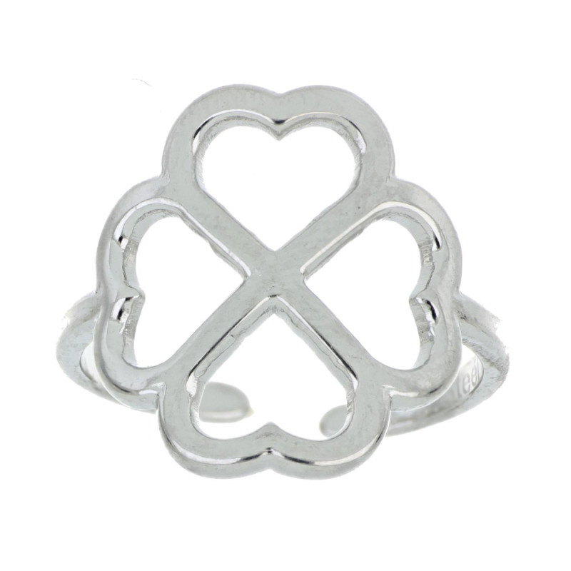 ANELLO "ADANA" FORMA QUADRIFOGLIO FORATO IN ACCIAIO