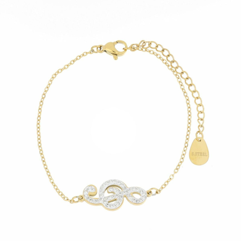 BRACCIALI "ADANA" NOTA MUSICALE CON ZIRCONI IN ACCIAIO
