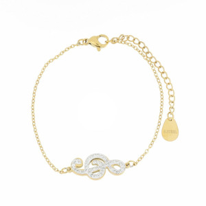 BRACCIALI "ADANA" NOTA MUSICALE CON ZIRCONI IN ACCIAIO