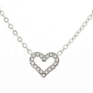 COLLANA "ADANA" CUORE CON ZIRCONI IN ACCIAIO