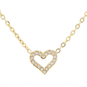 COLLANA "ADANA" CUORE CON ZIRCONI IN ACCIAIO