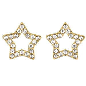 ORECCHINI A LOBO "ADANA" 11MM STELLE CON ZIRCONI IN ACCIAIO