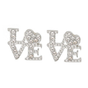 ORECCHINI A LOBO "ADANA" FRASE CON ZIRCONI IN ACCIAIO