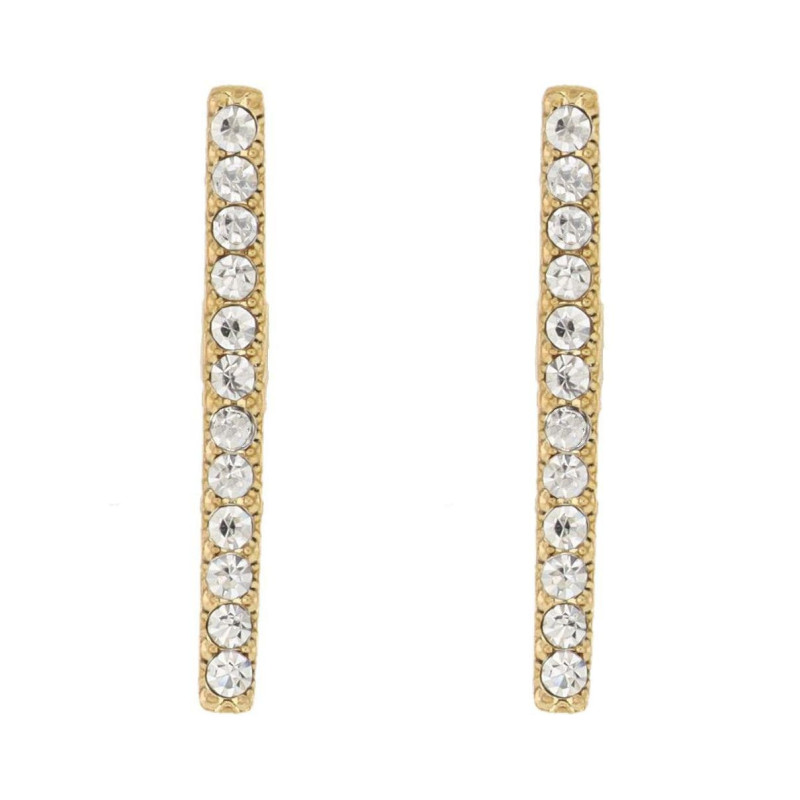 ORECCHINI A LOBO "ADANA" 19MM CON ZIRCONI IN ACCIAIO