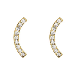 ORECCHINI A LOBO "ADANA" 12,5MM CON ZIRCONI IN ACCIAIO