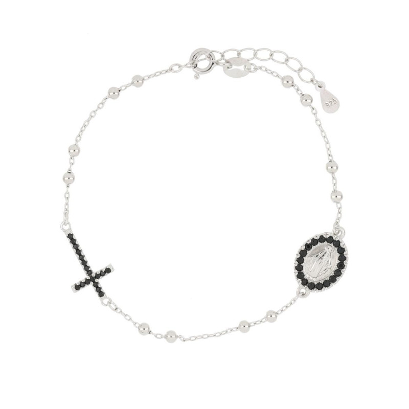 BRACCIALE CM 17+3 ROSARIO MM 2 IN ARGENTO 925