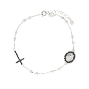 BRACCIALE CM 17+3 ROSARIO MM 2 IN ARGENTO 925