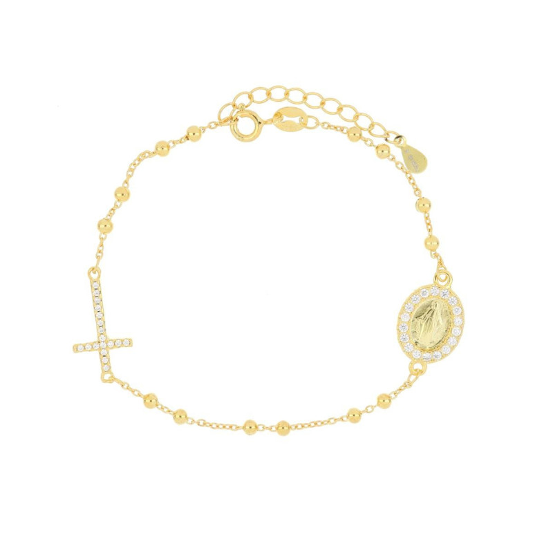 BRACCIALE CM 17+3 ROSARIO MM 2 IN ARGENTO 925