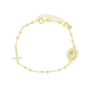 BRACCIALE CM 17+3 ROSARIO MM 2 IN ARGENTO 925
