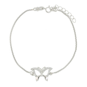 BRACCIALE CM 17+2 MISTI FARFALLA MM 8,7 IN ARGENTO 925