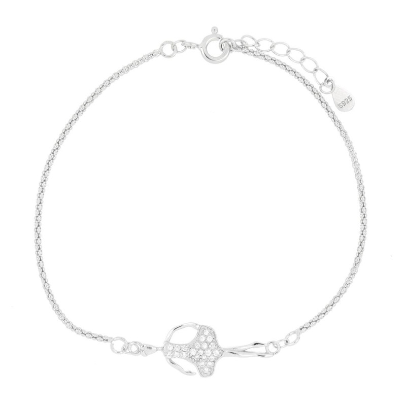BRACCIALE CM 17+2 BALLERINA MM 25 IN ARGENTO 925