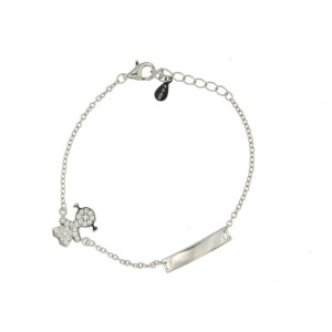 BRACCIALE TARGA IN ARGENTO 925 BIMBA