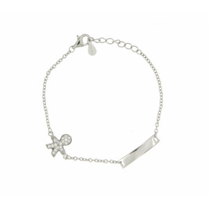 BRACCIALE TARGA IN ARGENTO 925 BIMBO