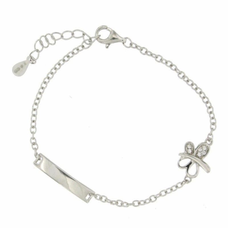 BRACCIALE TARGA IN ARGENTO 925 FARFALLA