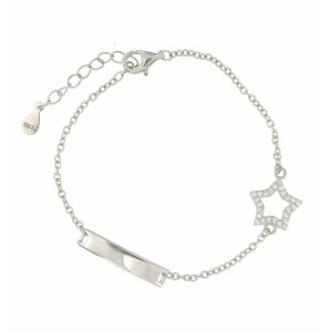 BRACCIALE BABY IN ARGENTO 925 CON TARGA E STELLA