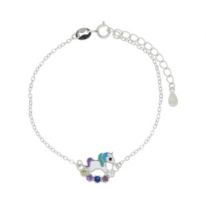 BRACCIALE CM 14+3 BABY IN ARGENTO 925 UNICORNO MM 10
