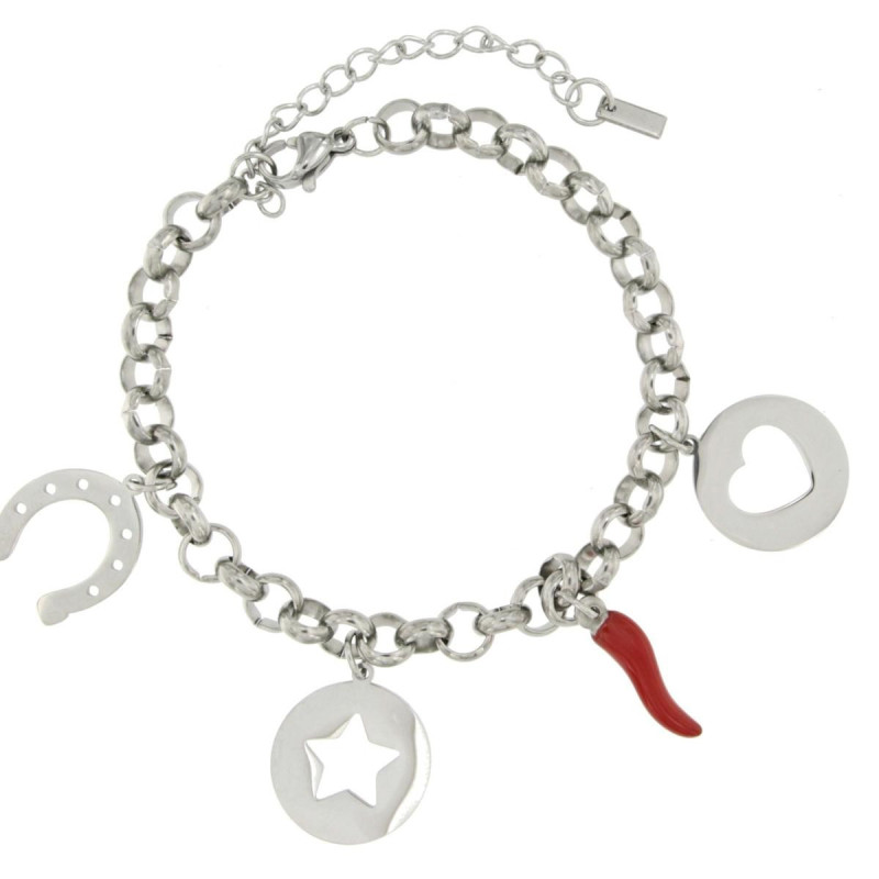 BRACCIALE CORNO IN ACCIAIO