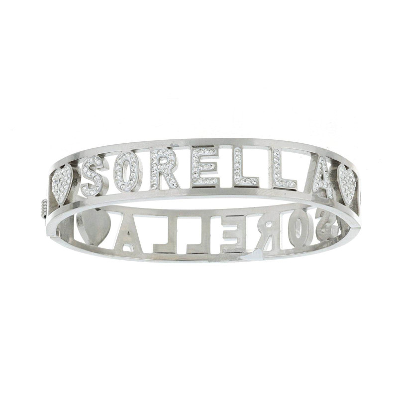 BRACCIALE NOME IN ACCIAIO "SORELLA"