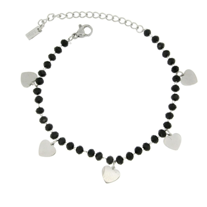 BRACCIALE AFRODITE IN ACCIAIO CON CUORE