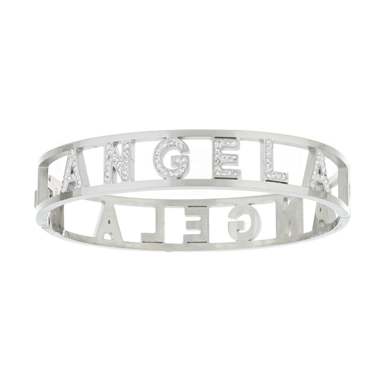 BRACCIALE NOME IN ACCIAIO "ANGELA"