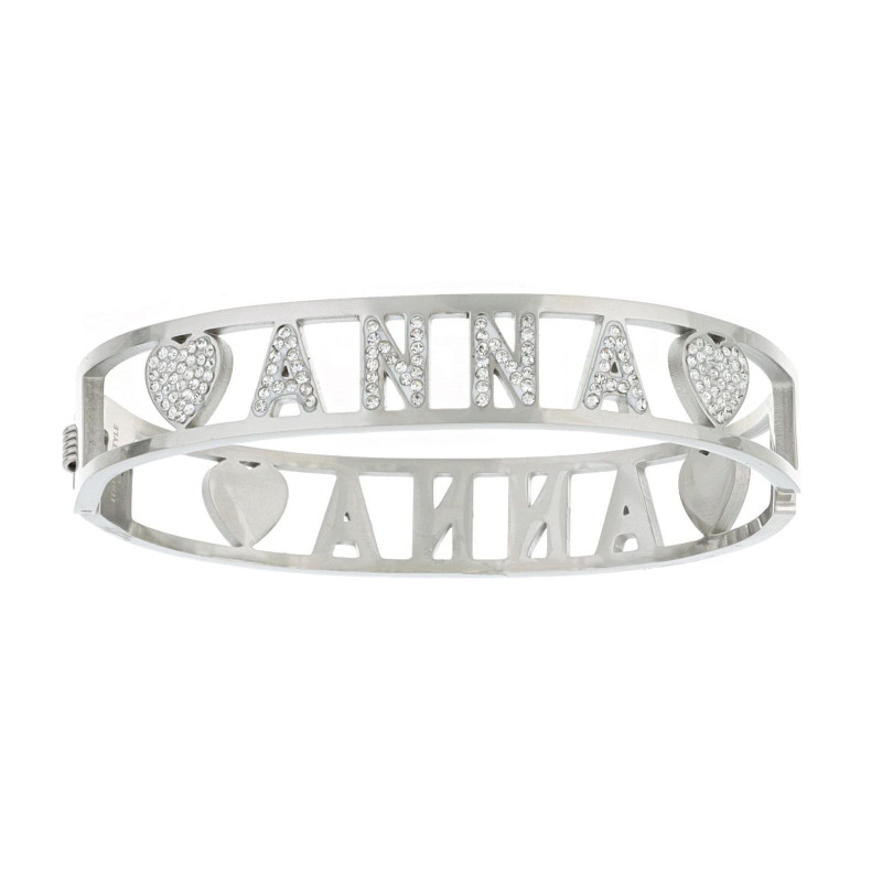 BRACCIALE NOME IN ACCIAIO "ANNA"