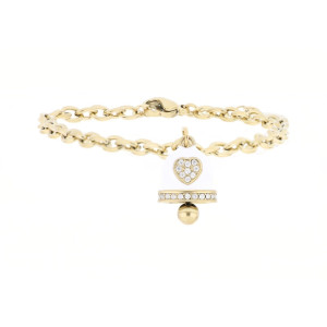 BRACCIALE CM 17+3 BELLS IN ACCIAIO MM 18X11