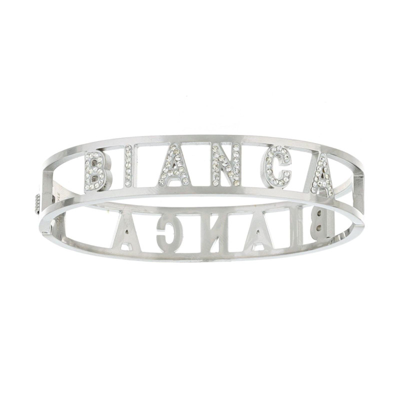 BRACCIALE NOME IN ACCIAIO "BIANCA"