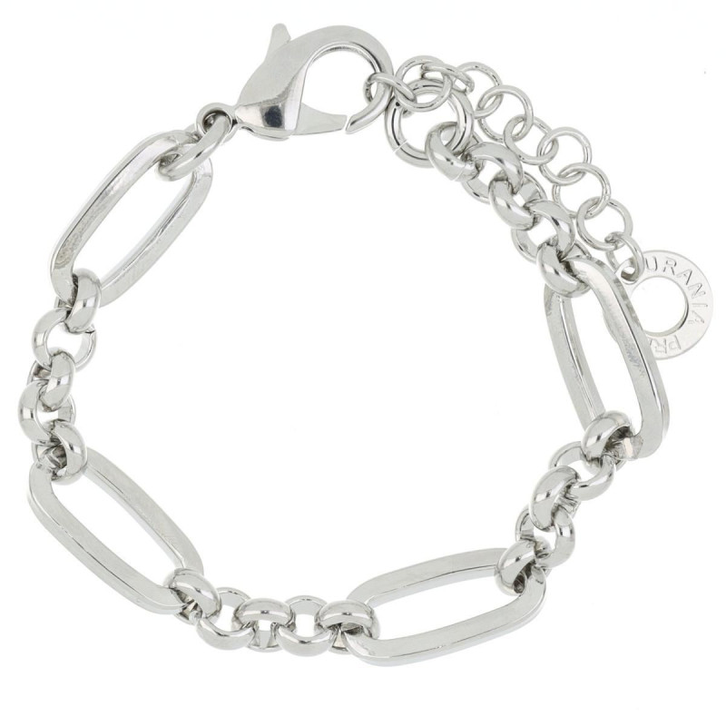 BRACCIALE BOREA BIANCO CM 19+4 IN OTTONE