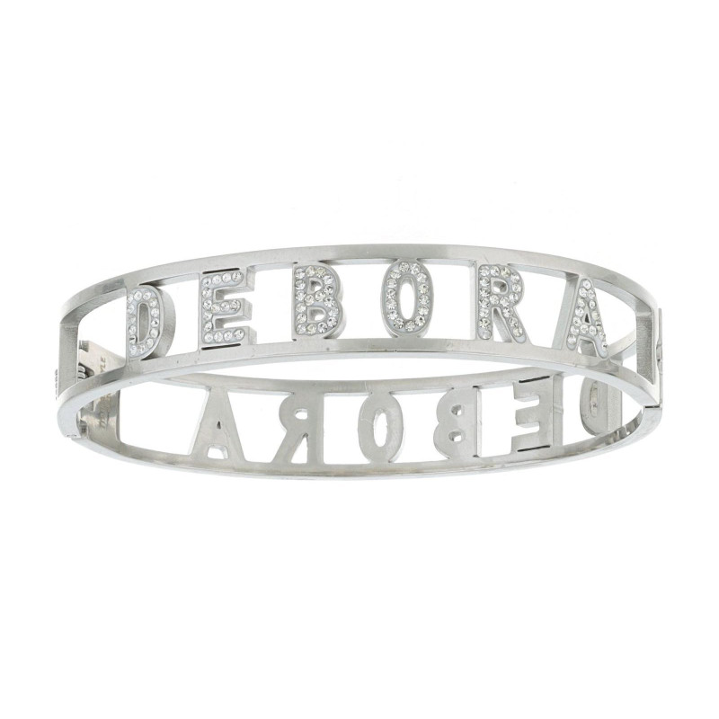 BRACCIALE NOME IN ACCIAIO "DEBORA"