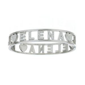 BRACCIALE NOME IN ACCIAIO "ELENA"