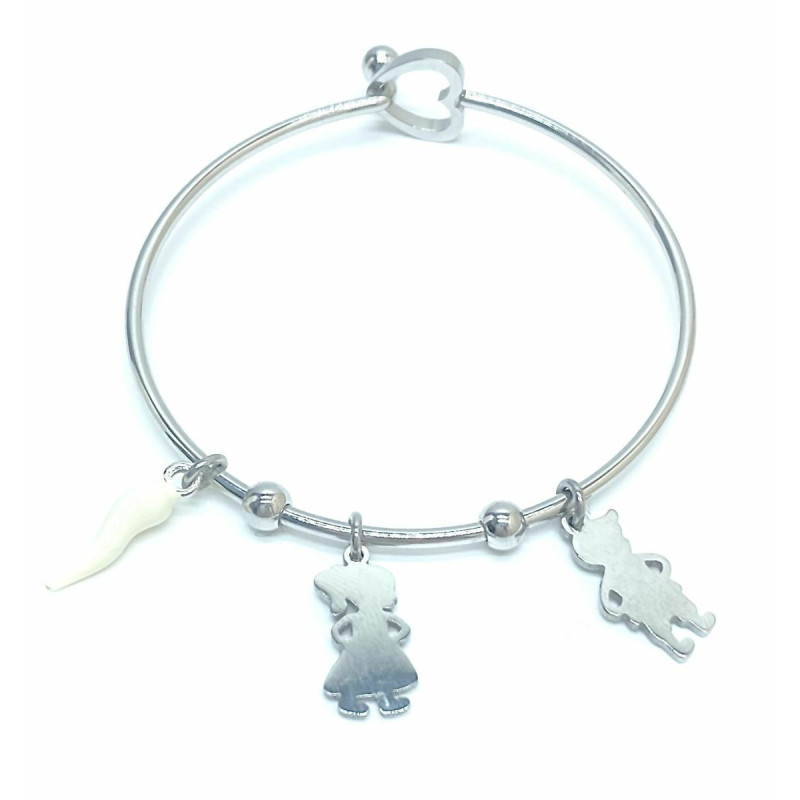 BRACCIALE "PENSIERO" IN ACCIAIO