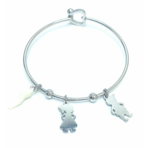 BRACCIALE "PENSIERO" IN ACCIAIO