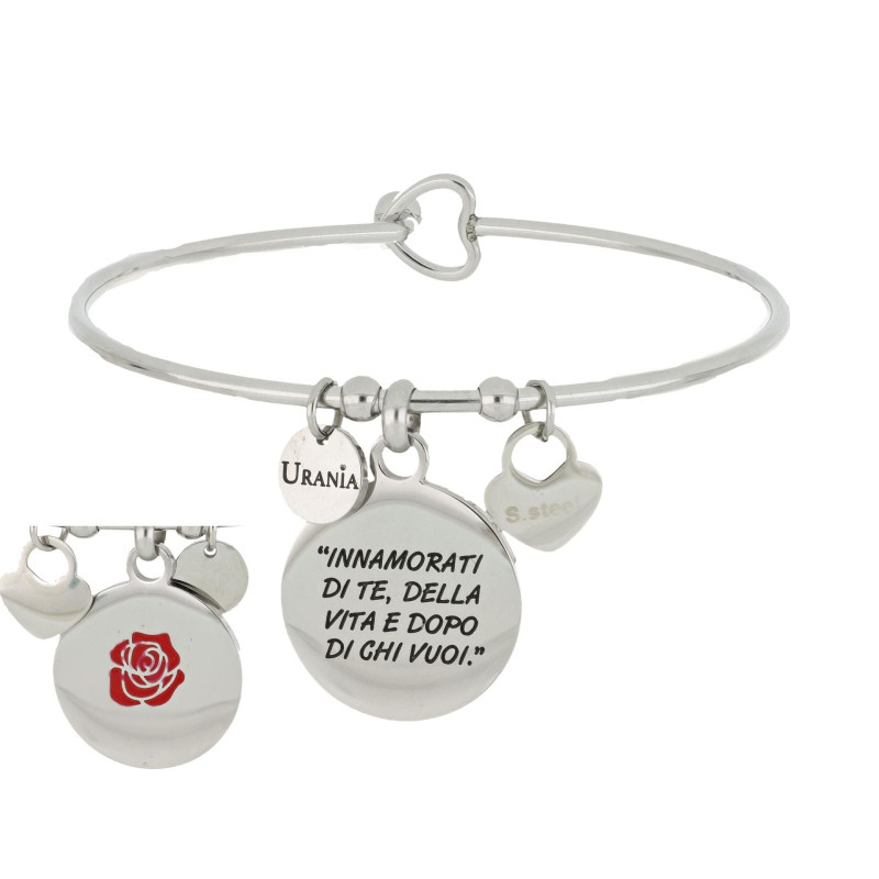 BRACCIALE "PENSIERO" "INNAMORATI DI TE DELLA VITA" MM 20 IN ACCI