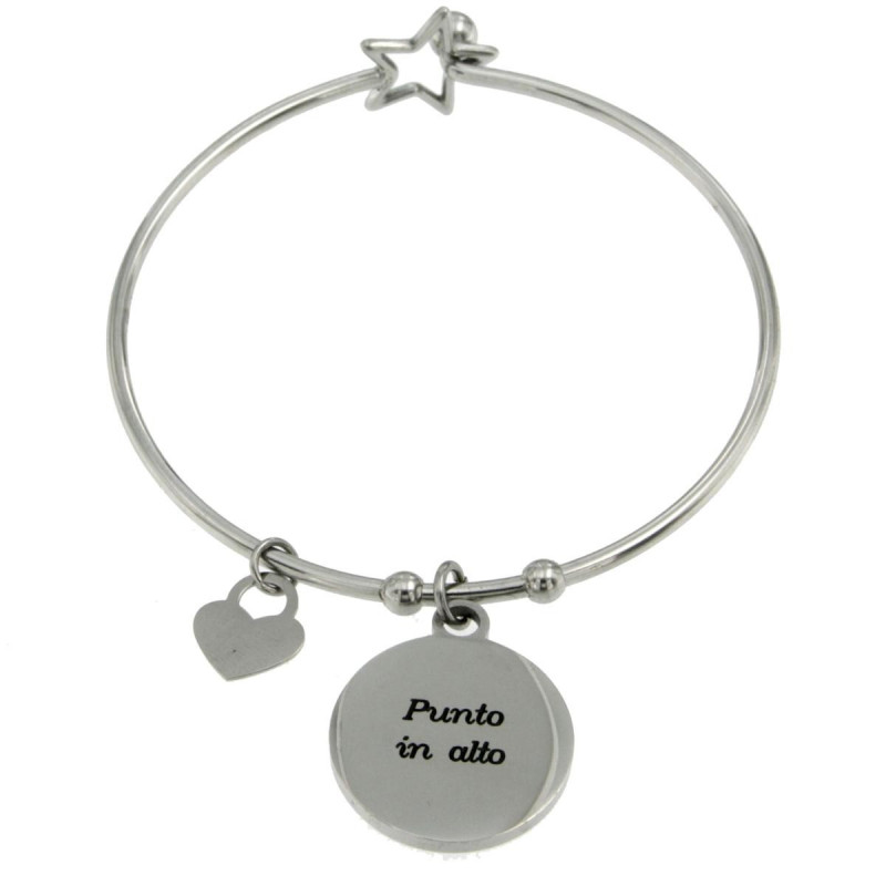 BRACCIALE "PENSIERO" IN ACCIAIO "PUNTO IN ALTO"
