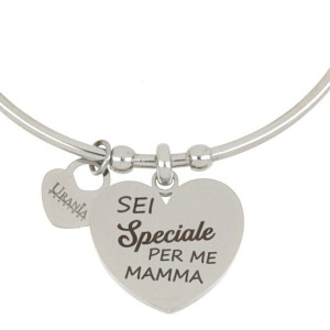 BRACCIALE "PENSIERO" IN ACCIAIO "SEI SPECIALE PER ME MAMMA"