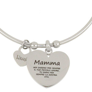 BRACCIALE "PENSIERO" IN ACCIAIO "MAMMA NOI SAREMO SEMPRE IL TUO