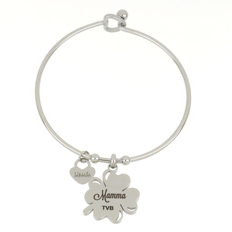 BRACCIALE "PENSIERO" IN ACCIAIO "PER IL MONDO TU SEI UNA MAMMA P