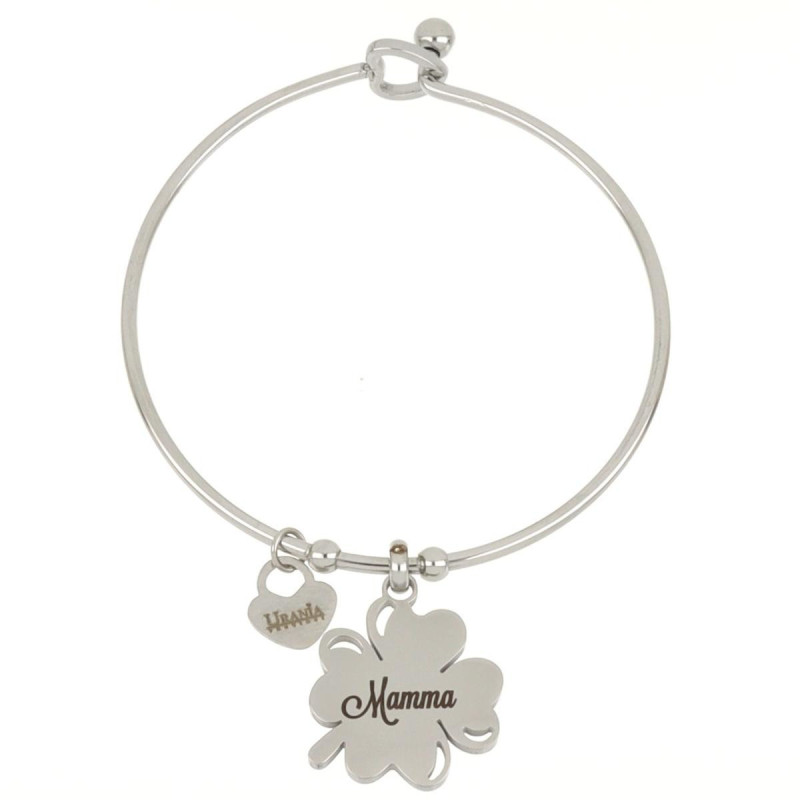BRACCIALE "PENSIERO" IN ACCIAIO "PER IL MONDO TU SEI UNA MAMMA P