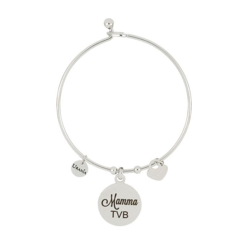 BRACCIALE "PENSIERO" IN ACCIAIO "MAMMA TVB"