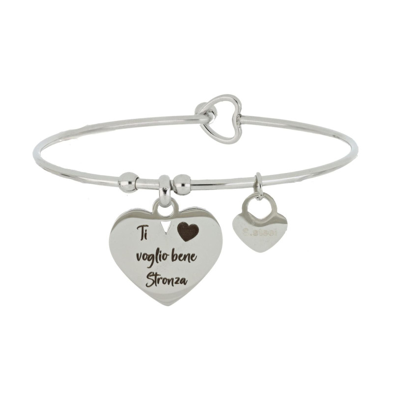 BRACCIALE "PENSIERO" "TI VOGLIO BENE STRONZA" IN ACCIAIO