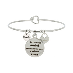BRACCIALE "PENSIERO" "I LIBRI,COME GLI AMICI,DEVONO" MM 20 IN AC