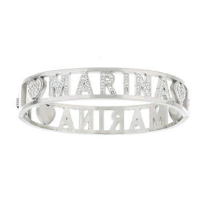 BRACCIALE NOME IN ACCIAIO "MARINA"