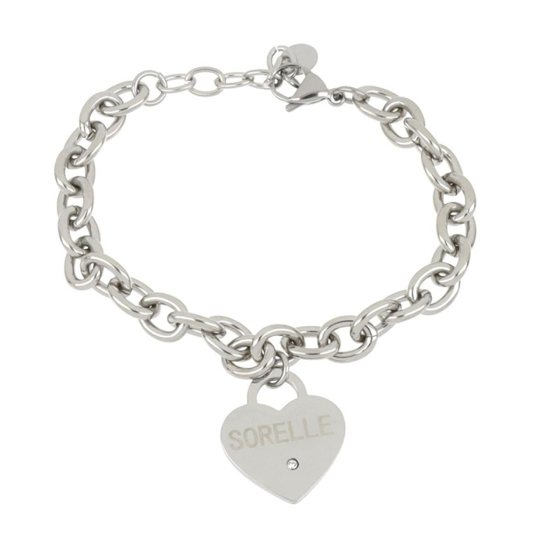 BRACCIALE NAIROBI CUORE "SORELLE" MM 20 IN ACCIAIO