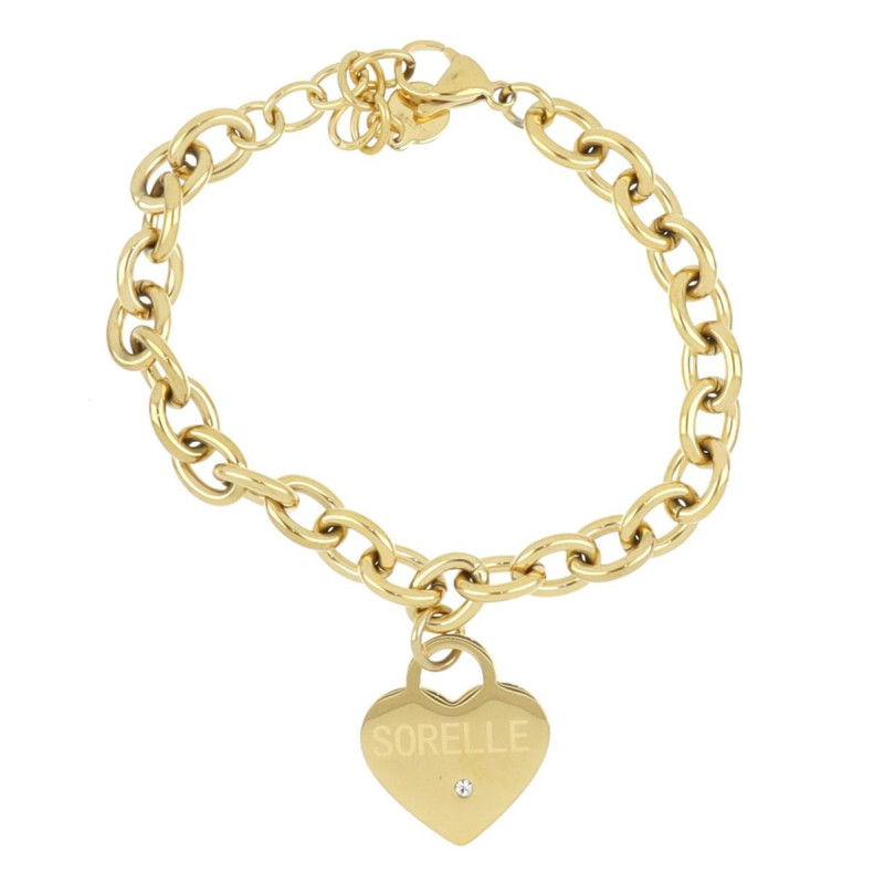 BRACCIALE NAIROBI CUORE "SORELLE" MM 20 IN ACCIAIO