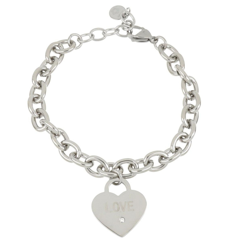 BRACCIALE NAIROBI IN ACCIAIO CUORE "LOVE"