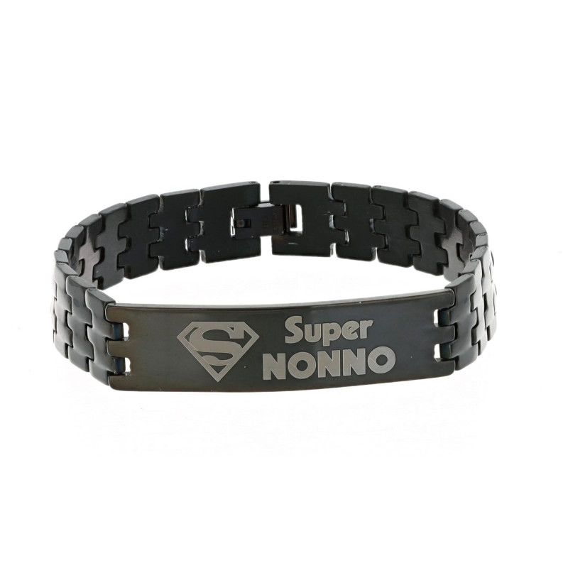 BRACCIALE IN ACCIAIO "SUPER NONNO"