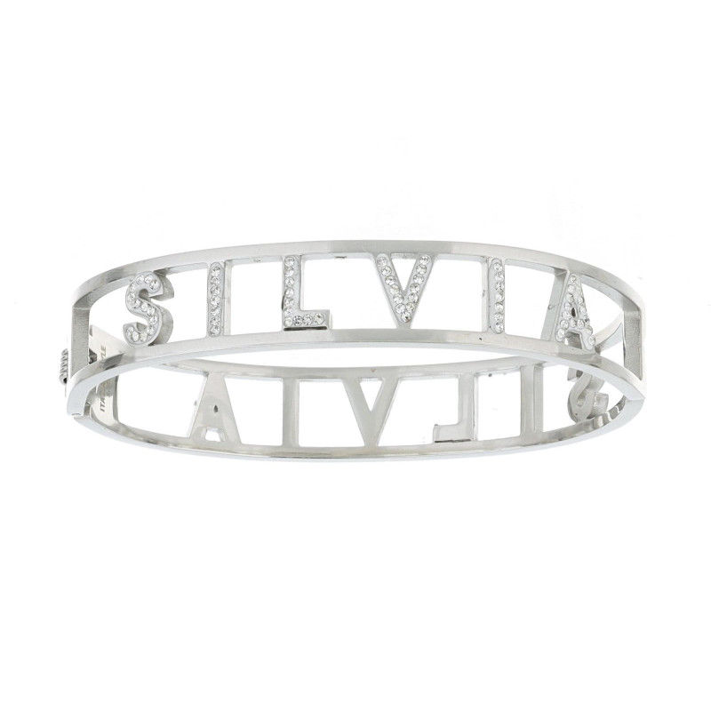 BRACCIALE NOME IN ACCIAIO "SILVIA"