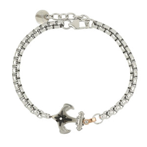 BRACCIALE UOMO IN ACCIAIO CM 18+3