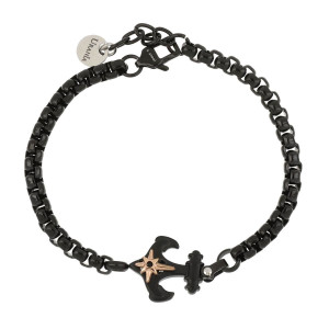 BRACCIALE UOMO IN ACCIAIO CM 18+3